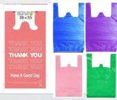 Custom Biodegradable Grocery T-Shirt Carry Out Tote Bag Thick Plastic Shopping for Household Products